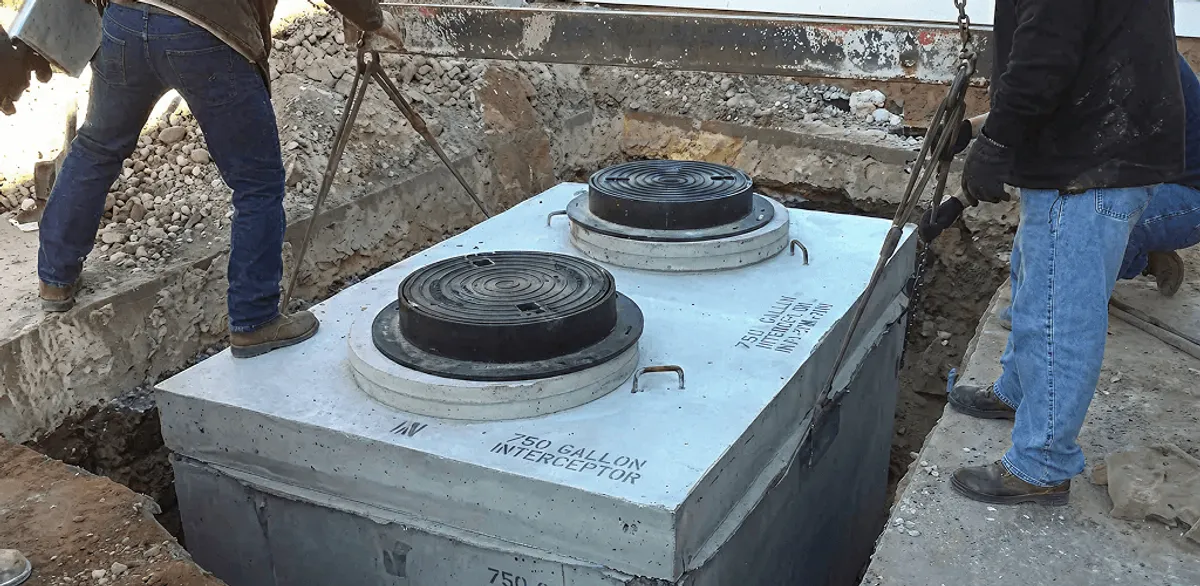 Grease trap installation for a commercial property drainage system in Jacksonville, FL