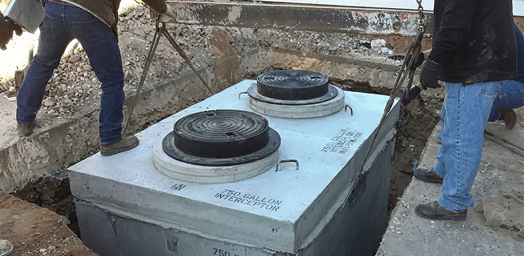 Grease trap installation for a commercial property drainage system in Jacksonville, FL