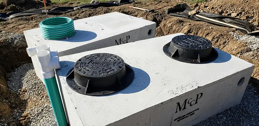Grease trap installation unit set in place for drainage protection in Jacksonville, FL